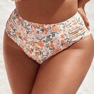CUPSHE high waisted, ruched, bikini bottom